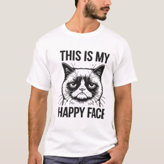 Cats shirt, this is my happy face T-Shirt