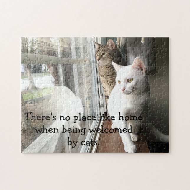 Cats Sitting by the Window Jigsaw Puzzle (Horizontal)