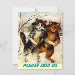 CATS SKATING PARTY INVITATION ~ EZ2 CUSTOMIZE