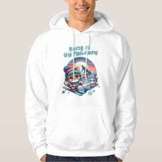 Cats skiing in the Meowtains Hoodie