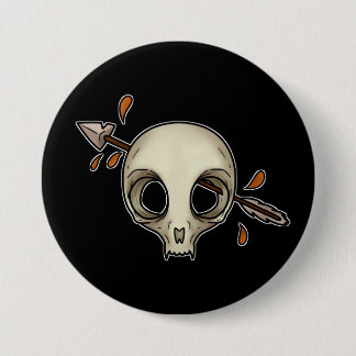 Cat's Skull Bones Collection 3 Inch Round Button