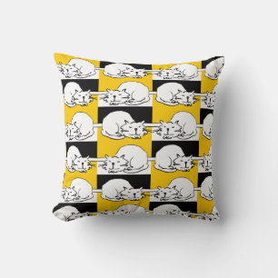 Cats Sleeping Design Throw Pillow
