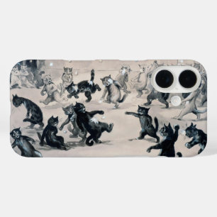 Cats Snowball Fight, Louis Wain iPhone 16 Case