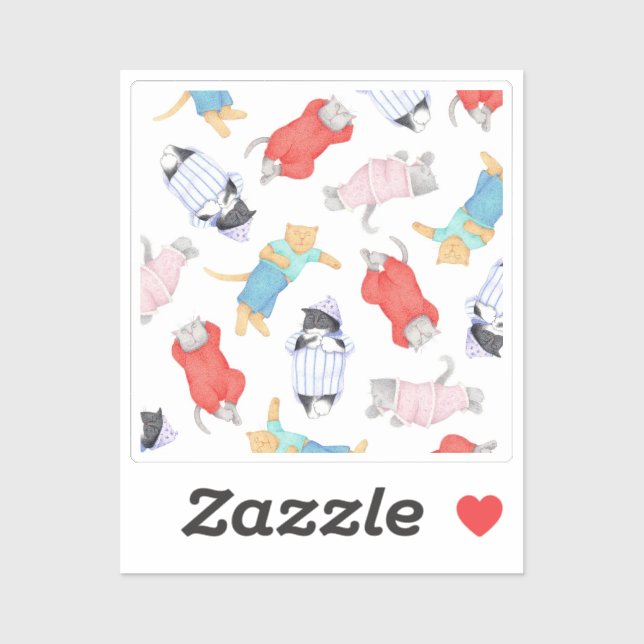 CATS Sticker en vinyle PAJAMAS 2x2 (Feuille)