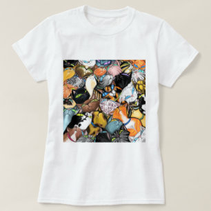 Cats T-Shirt Colorful Cuddling Cat Hugs - Fun