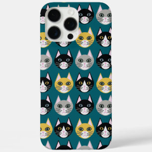 Cats teal iPhone 16 pro max case