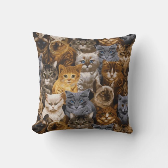 Cats Timeless Treasures Outdoor Pillow (Front)