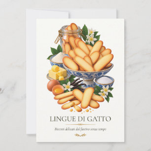 Cat's Tongues - Vintage Italian Dessert Invitation