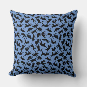 Cats Tumbling Throw Pillow