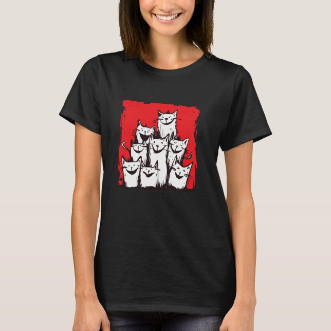 Cats unleashed love Joyful Expressions T-Shirt (Front)