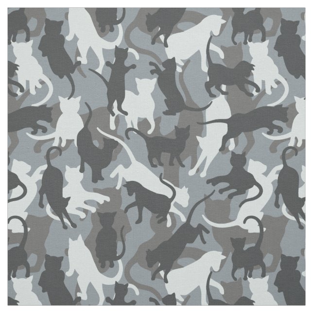 Cats Urban Camouflage Fabric (Swatch)