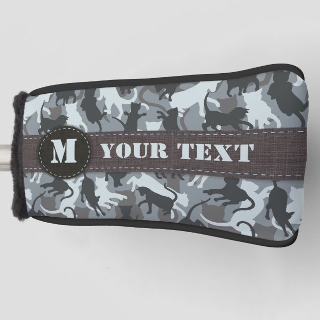 Cats Urban Camouflage Golf Head Cover (Front)