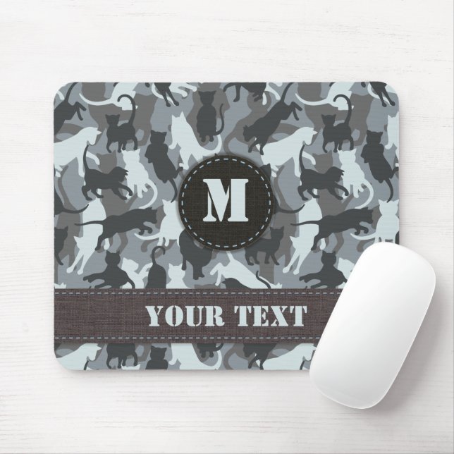 Cats Urban Camouflage Mouse Pad (With Mouse)