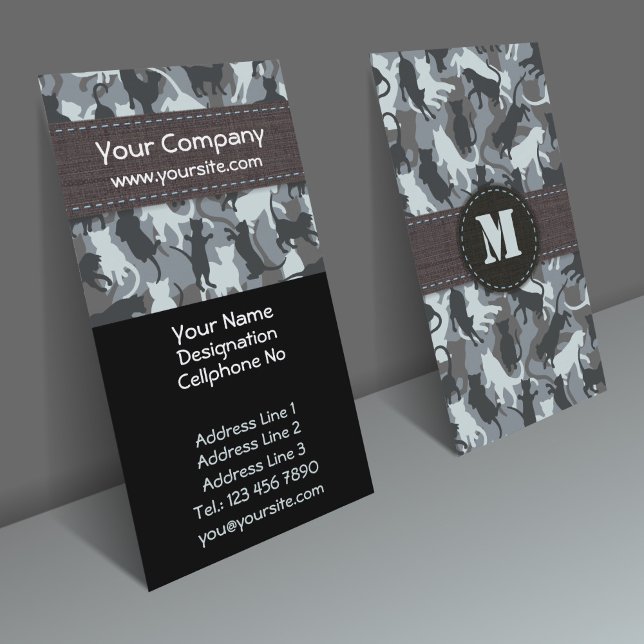 Cats Urban Camouflage Vertical Business Card (Creator Uploaded)