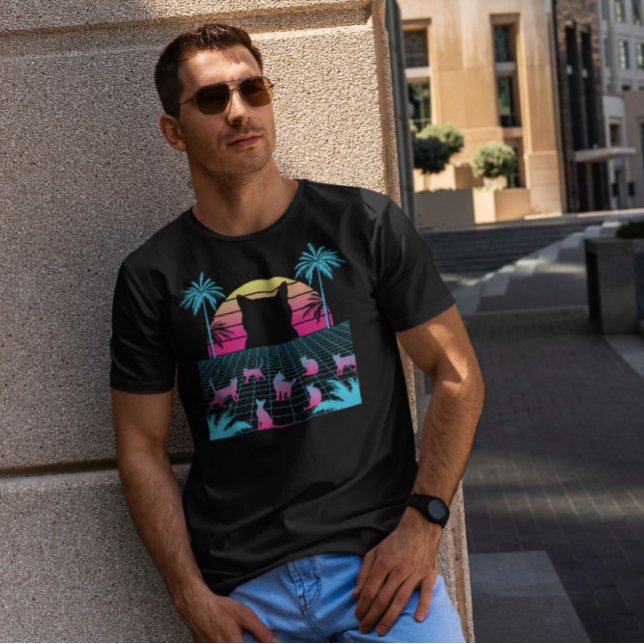 Cats Vaporwave   T-Shirt (Creator Uploaded)
