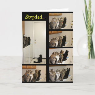 Cats vs. Fly Stepdad Father's Day Card