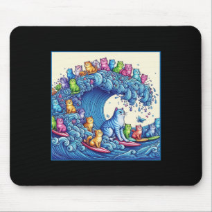 Cats Wave For Kamala Funny Cat Lady 1 Mouse Pad