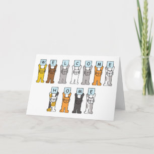 Cats welcome home card