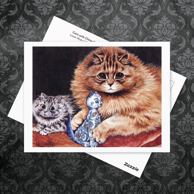 Cats with China Doll Postcard (Creator Uploaded)
