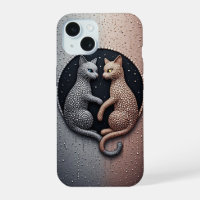 Cats With Dripping Texture and Mystical Yin-Yang