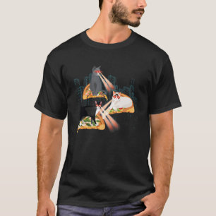 Cats With Laser Eyes I Cat Kitten Laser Space Pizz T-Shirt