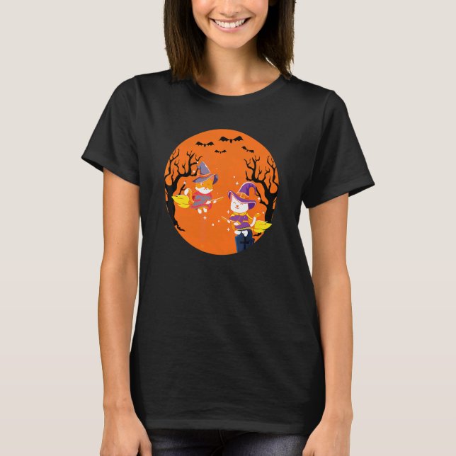 cats with moon T-Shirt (Front)