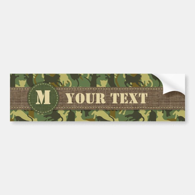 Cats Woodland Camouflage Bumper Sticker (Front)
