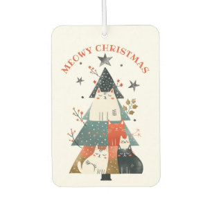 Cats Xmas Tree Meowy Christmas Whimsical Air Freshener