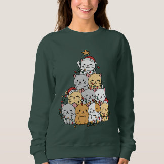 Cats Xmas Tree Sweatshirt