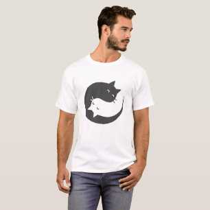 Cats yin and yang mandala - Choose background colo T-Shirt