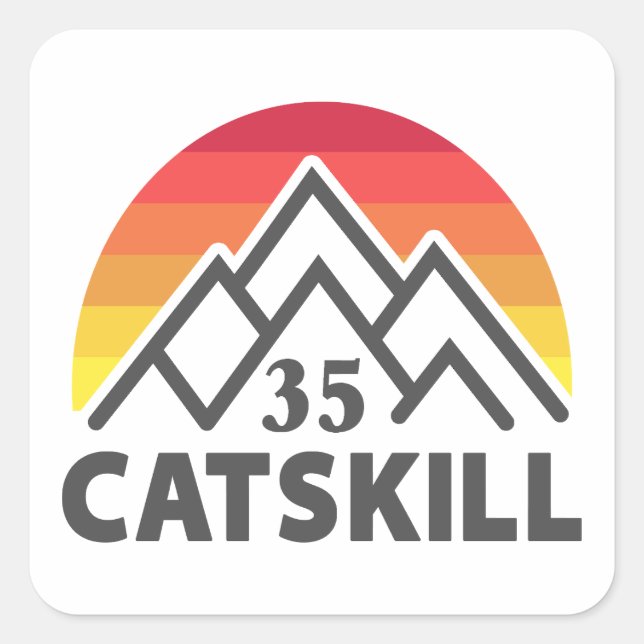 Catskill 35er Rainbow Square Sticker (Front)