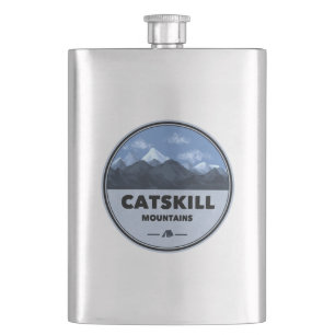 Catskill Mountains New York Camping Hip Flask