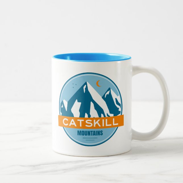 Catskill Mountains New York Two-Tone Coffee Mug (Right)