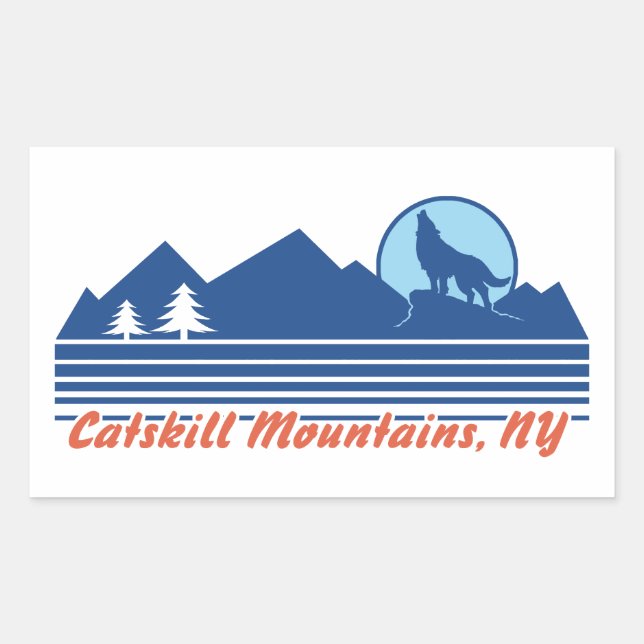 Catskill Mountains NY Sticker (Front)
