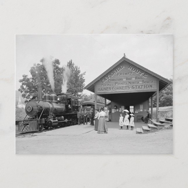 Catskill Mountains Railroad Station, 1902 Postcard (Front)