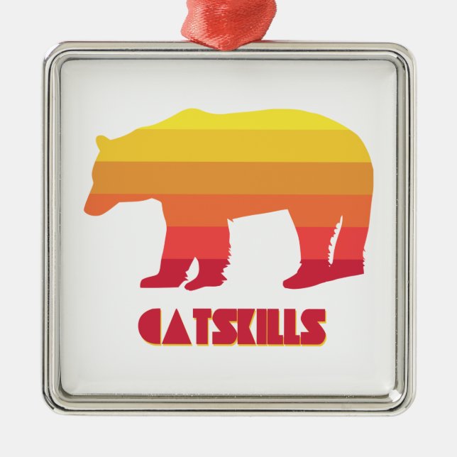 Catskills Bear Metal Ornament (Front)