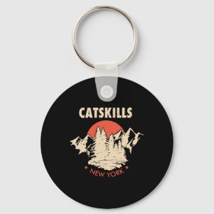 Catskills New York Ny Hiking Mountains T Shirt Keychain