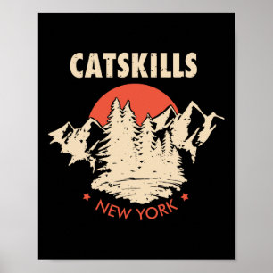 Catskills New York Ny Hiking Mountains T Shirt  Poster