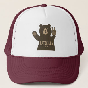 Catskills New York Peace Bear Trucker Hat