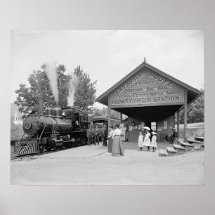 Catskills Railroad Station, 1902. Vintage Photo Poster