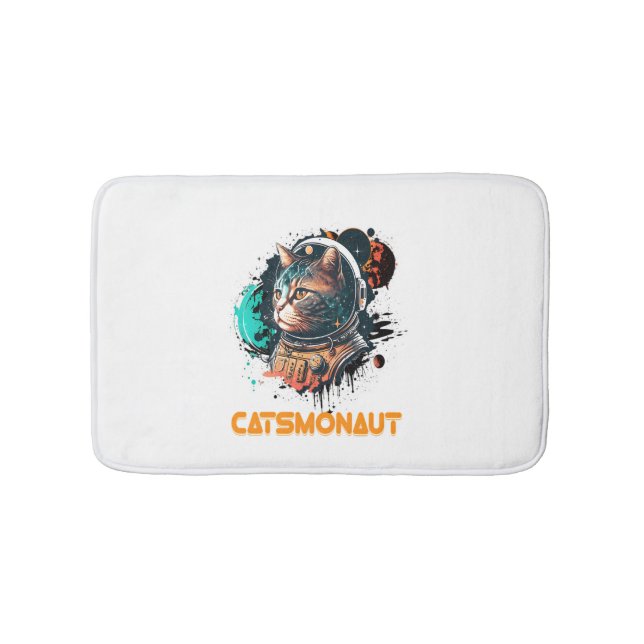 Catsmonaut Astronaut Cat Or Space Cat Bath Mat (Front)