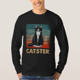 Catster Cat Gangster Costume Cat Dad Gangster Cat T-Shirt