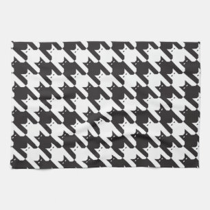 CatsTooth Black and White Kitchen Towel