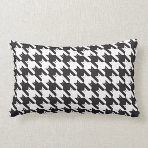 CatsTooth Black and White Lumbar Pillow