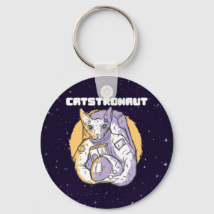 Catstronaut Cat Cosmonaut Keychain
