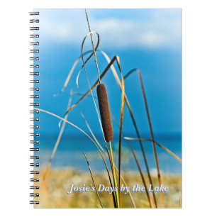 Cattail by the Lake Shore Custom Notebook