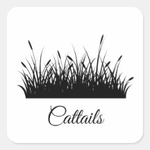 cattails black silhouette