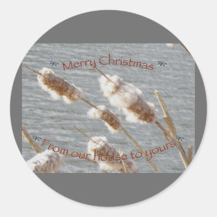 Cattails Christmas Stickers