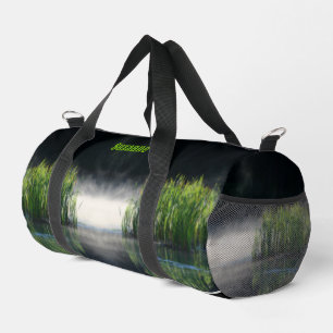 Cattails In Mist Personalized Duffle Bag