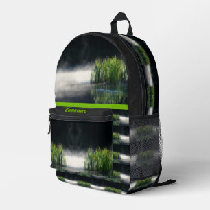 Cattails In Mist Personalized Printed Backpack